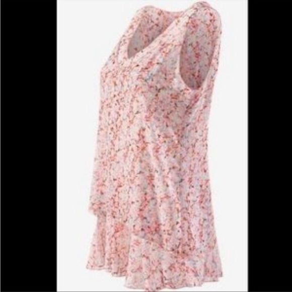 CAbi Sweet Floral Print Semi Sheer Sleeveless Layered Bella Top, Style #… - Picture 9 of 9